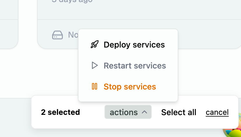 Bulk deploy services