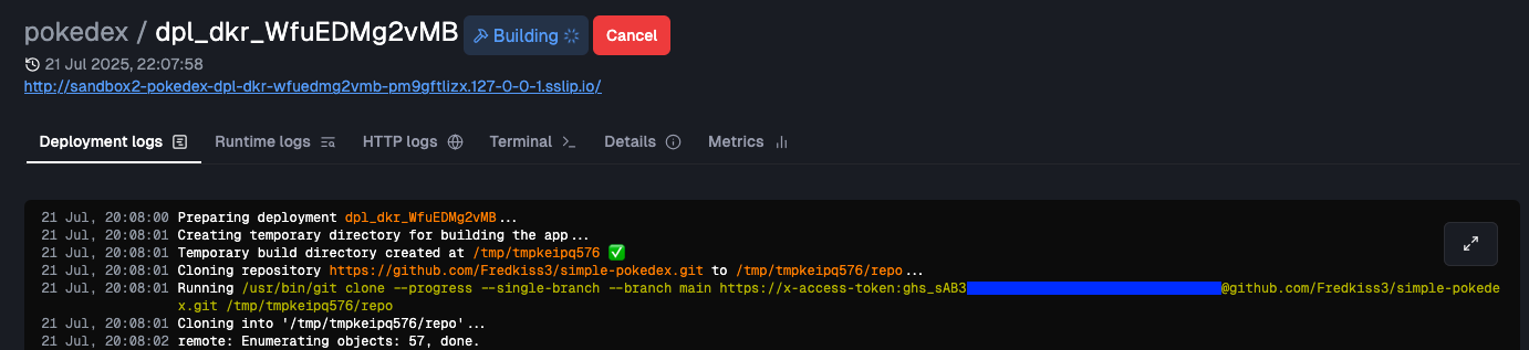 Git clone with access token