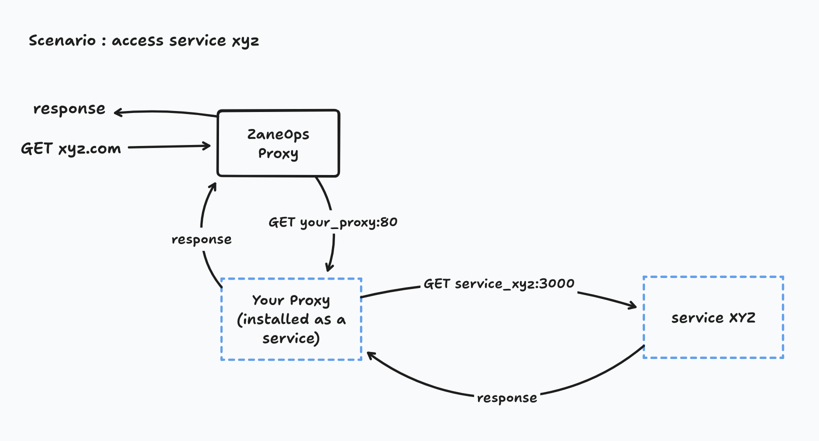 running a proxy inside Zaneops