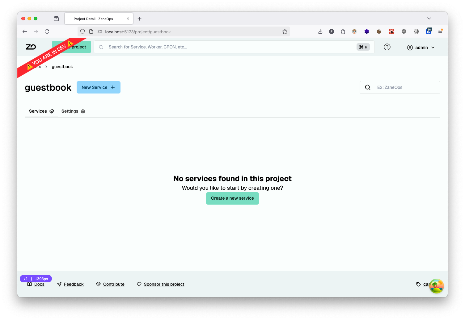 Successfully created project
