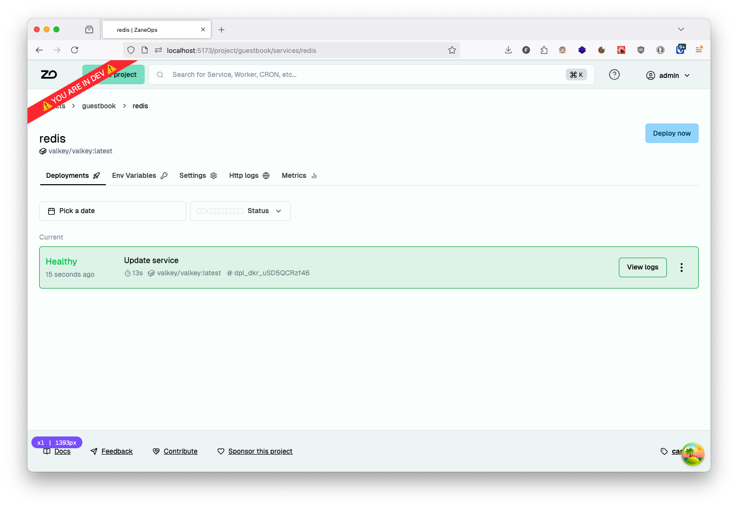 Successful Valkey deployment